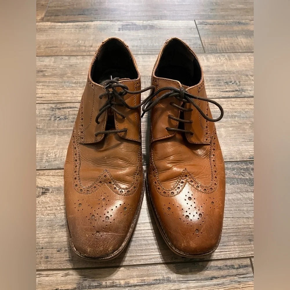 Florsheim Tan Leather Oxford Shoes